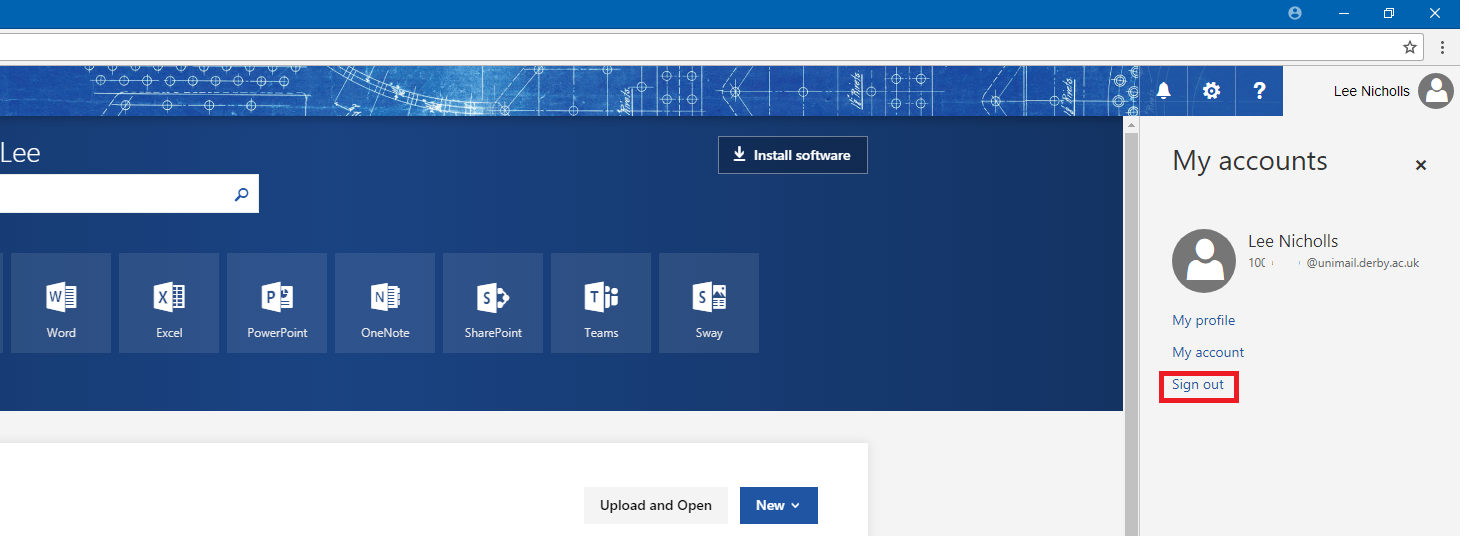 office 365 you signed out of your account