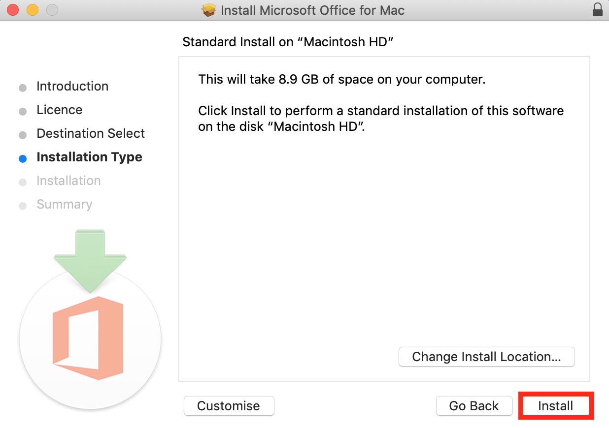 installing microsoft office 365 on mac