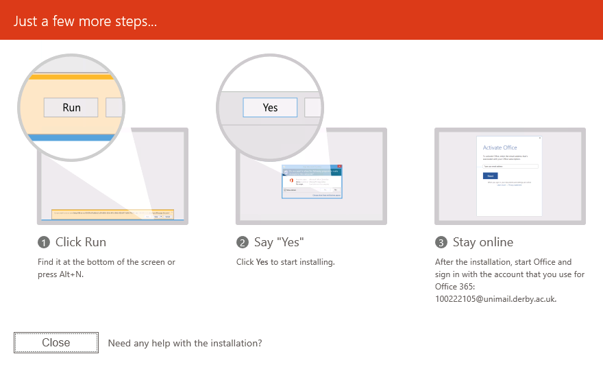 uninstall then reinstall office 365 home