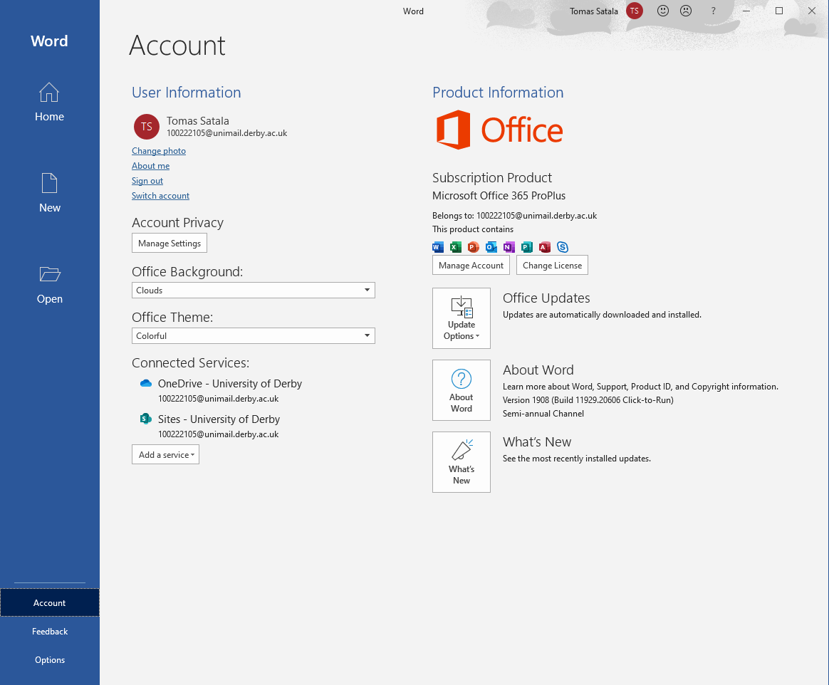 disconnect office 365 account from windows 10