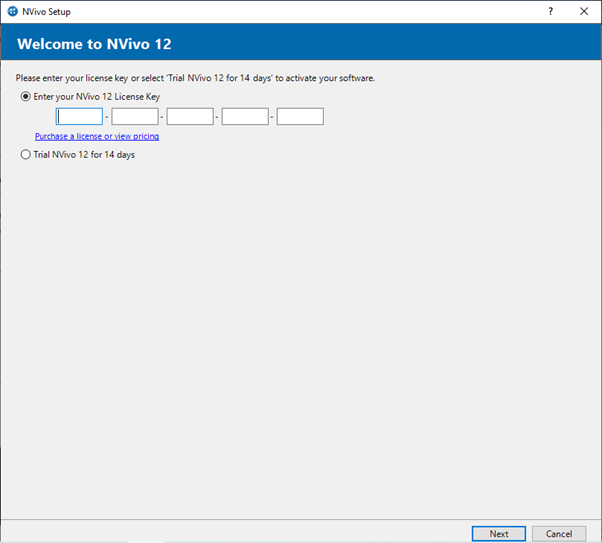 nvivo 12 free license key